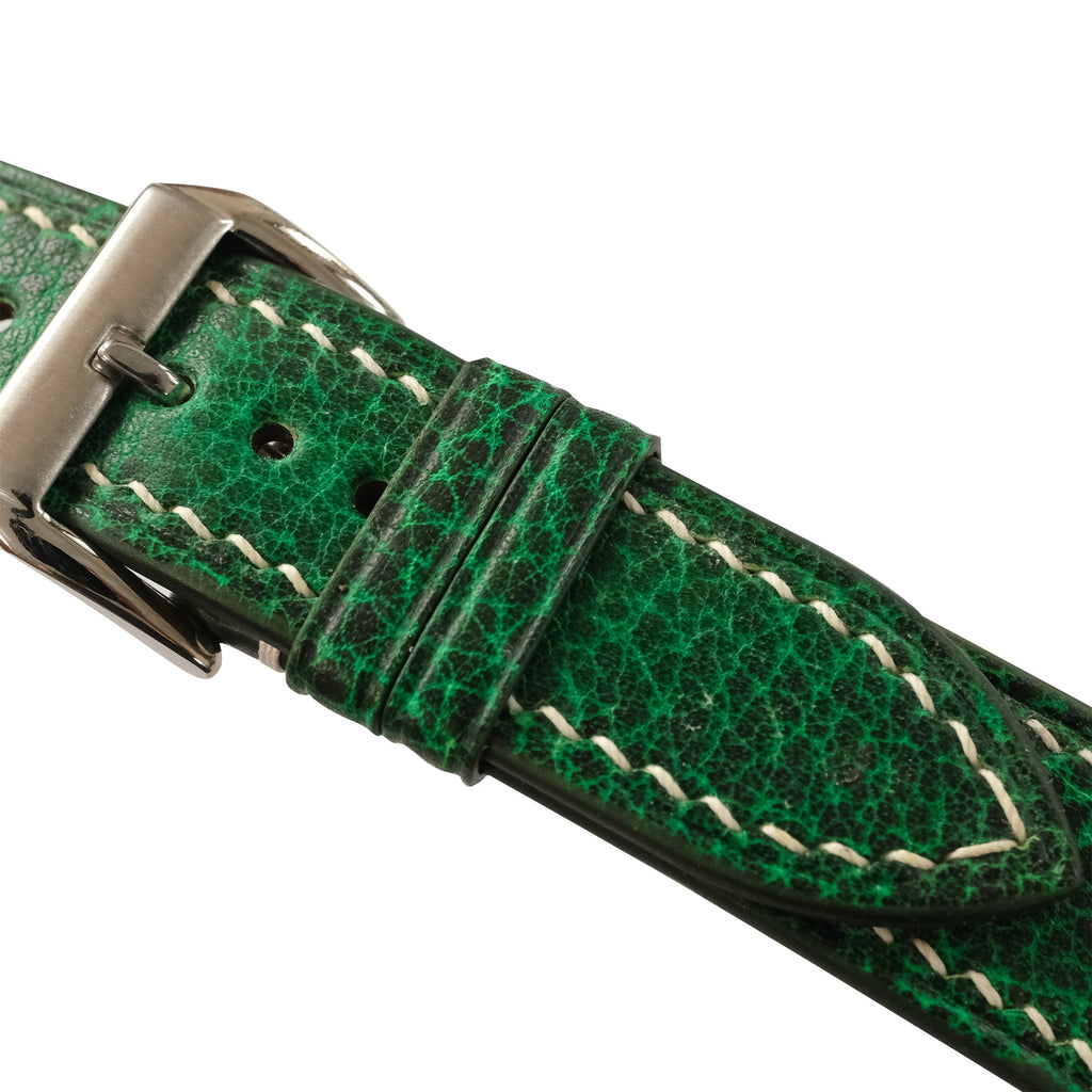 Patina Racing Green Italian Leather Watch Strap