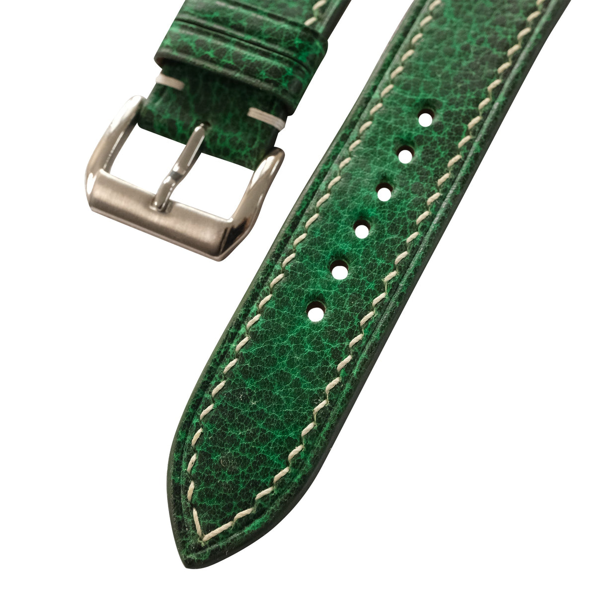 Patina Racing Green Italian Leather Watch Strap