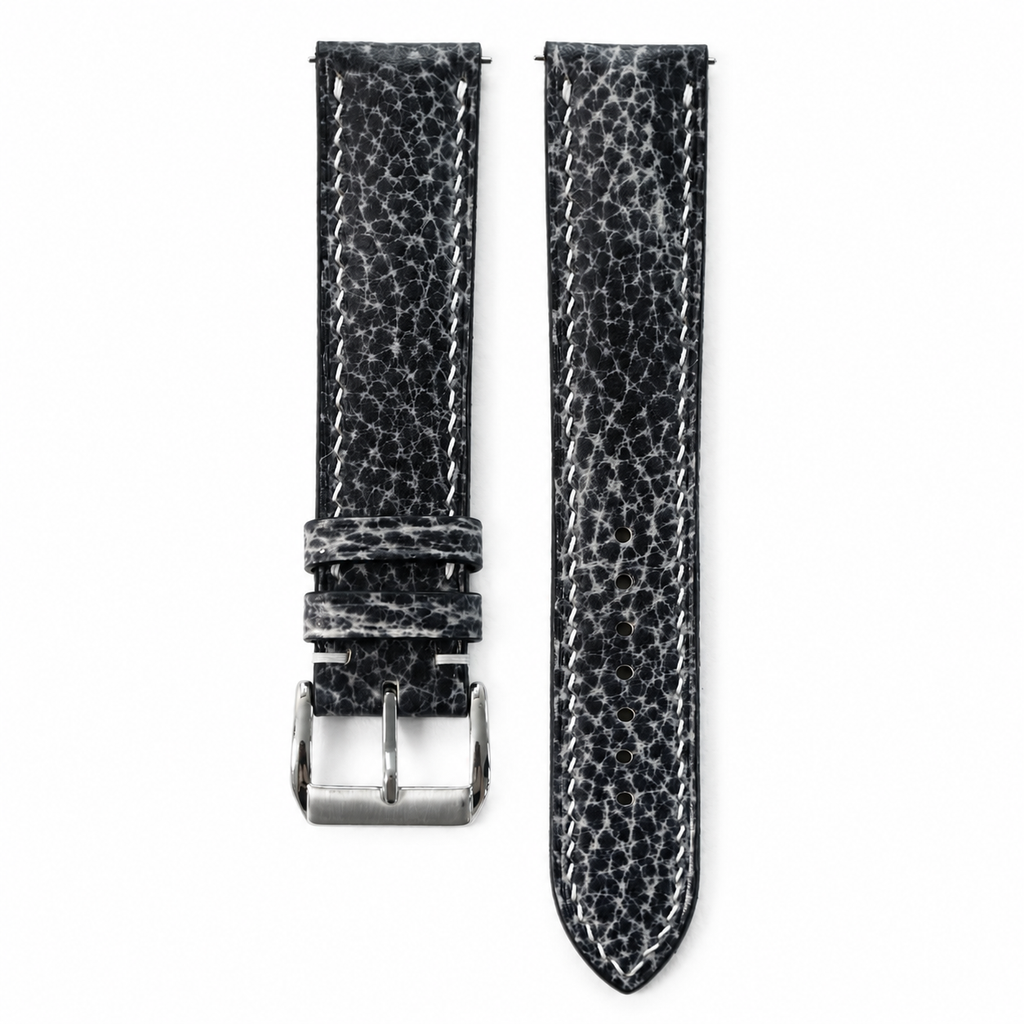 Patina Stone Gray Italian Leather Watch Strap