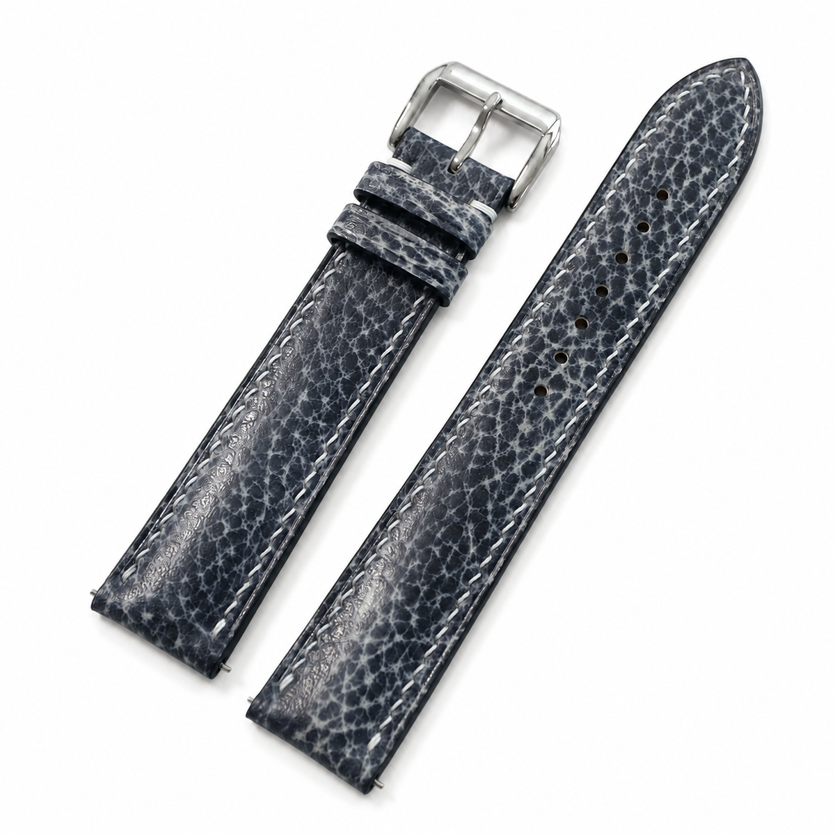Patina Stone Gray Italian Leather Watch Strap