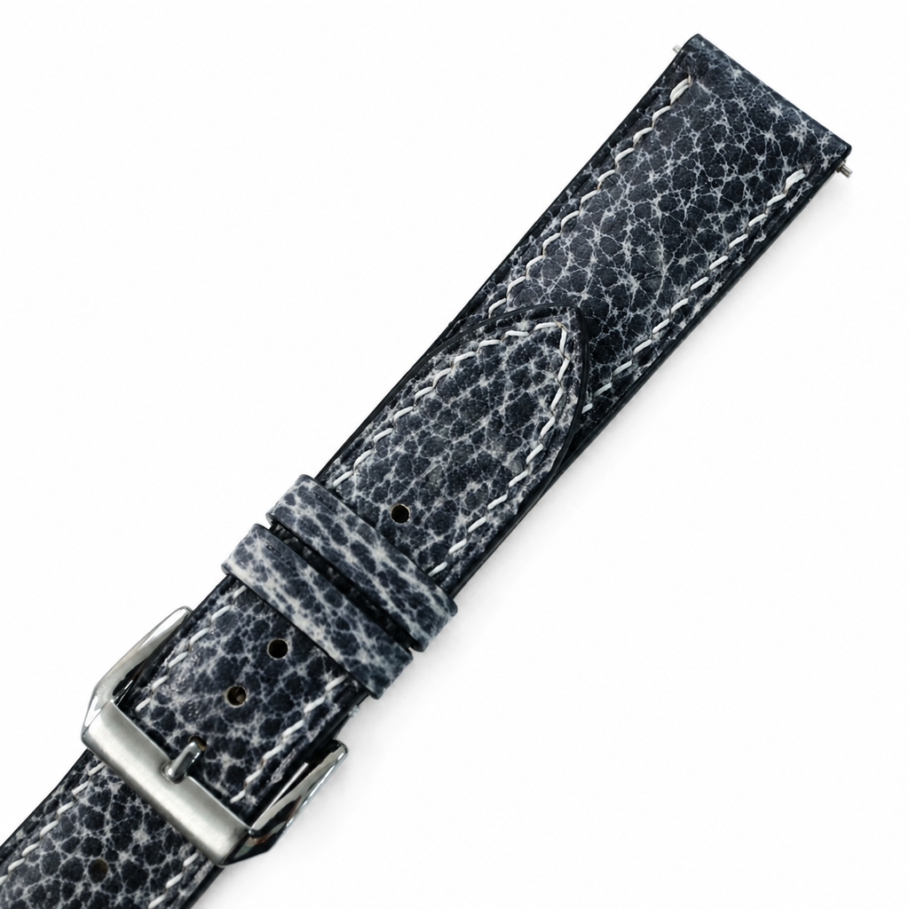 Patina Stone Gray Italian Leather Watch Strap