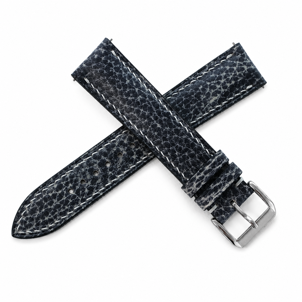 Patina Stone Gray Italian Leather Watch Strap
