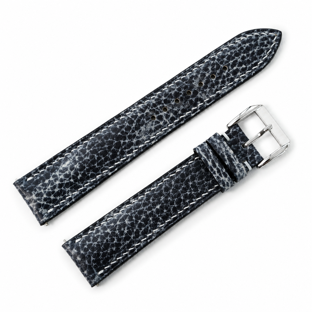 Patina Stone Gray Italian Leather Watch Strap