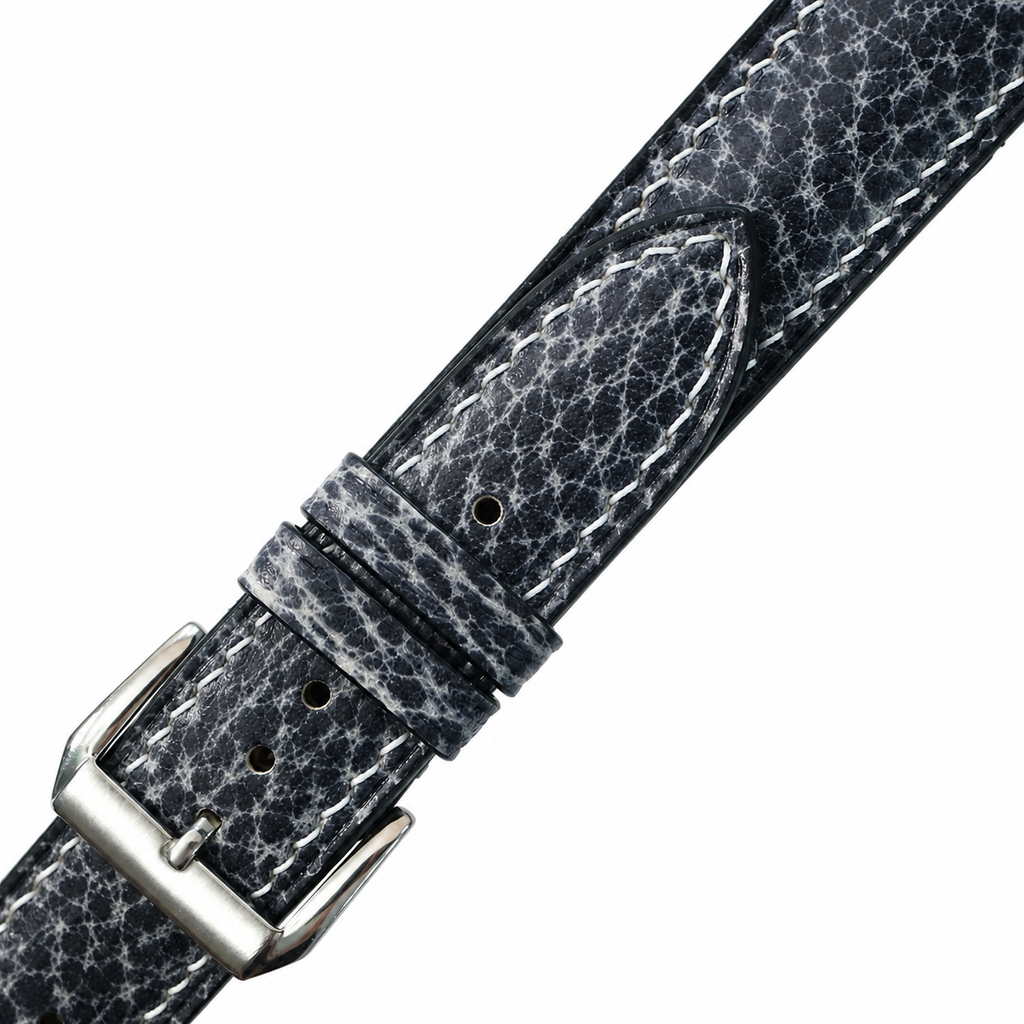 Patina Stone Gray Italian Leather Watch Strap