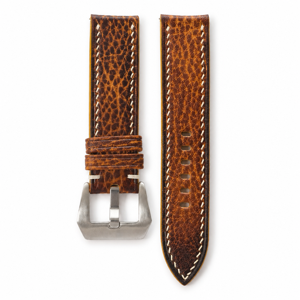 Patina Vintage Cognac Brown Italian Leather Watch Strap