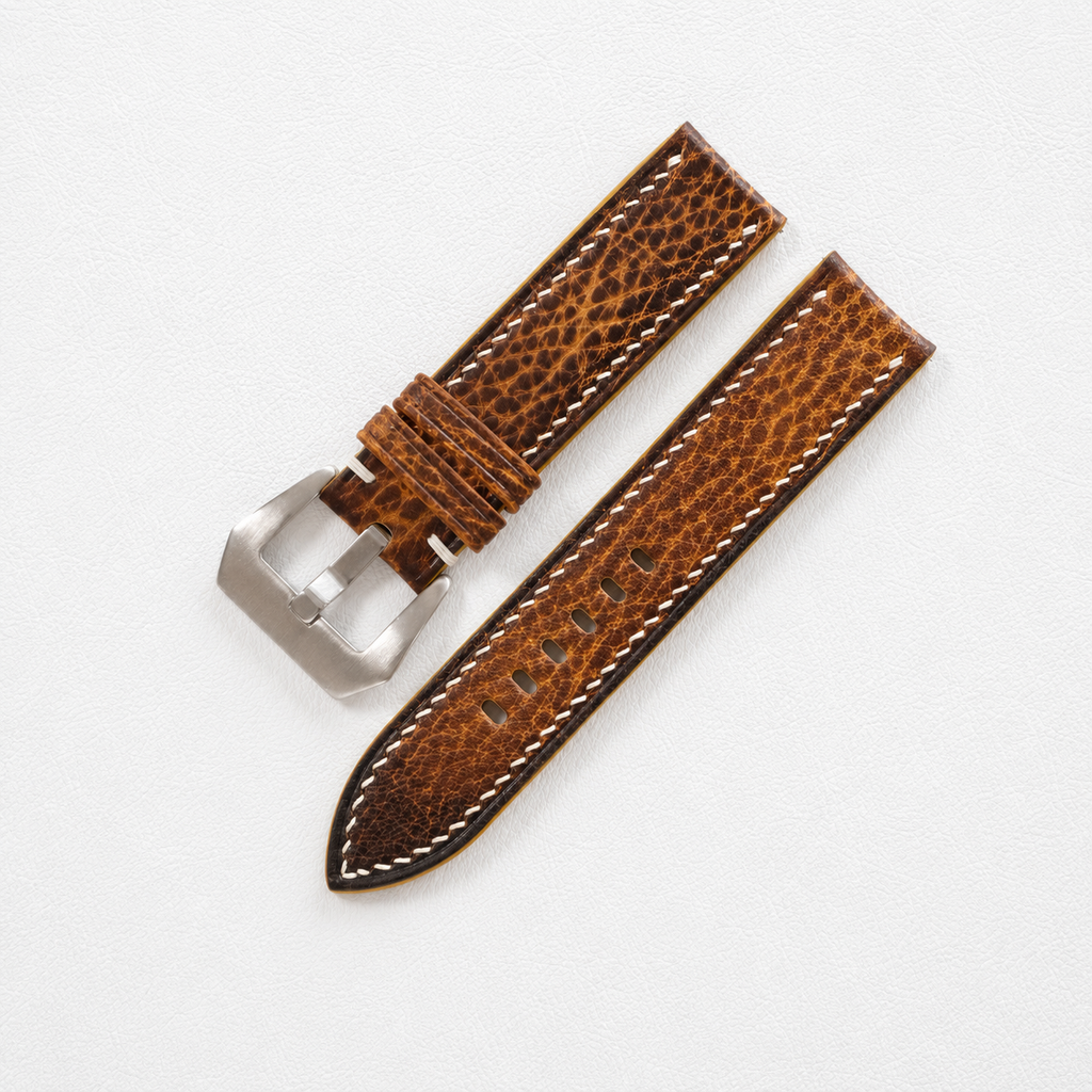 Patina Vintage Cognac Brown Italian Leather Watch Strap