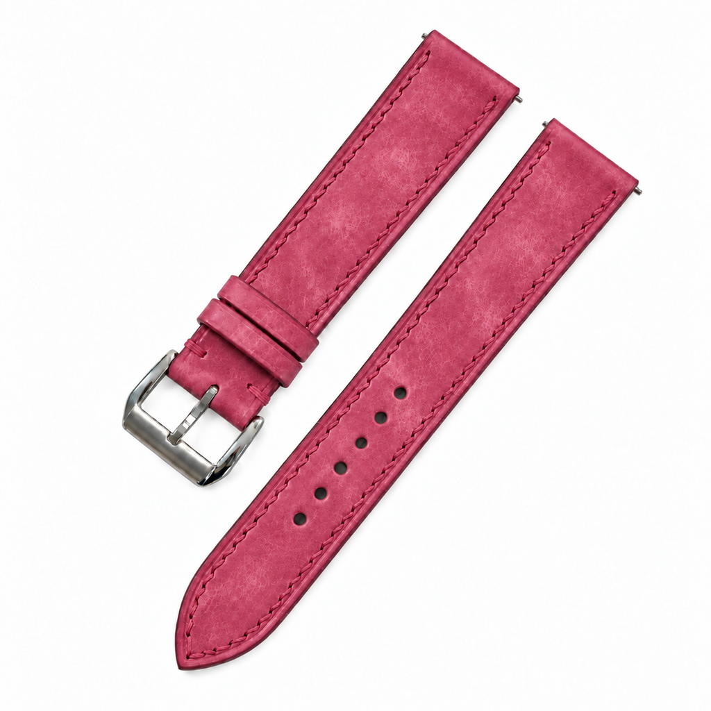 Pink Pueblo Leather Watch Strap
