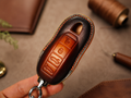 Custom Leather Key Fob Cover Compatible with Porsche 911