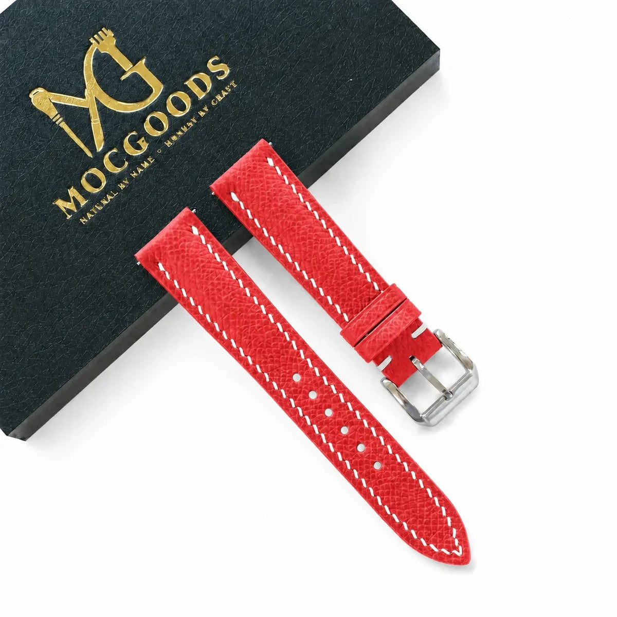 Red Epsom Leather Watch Strap
