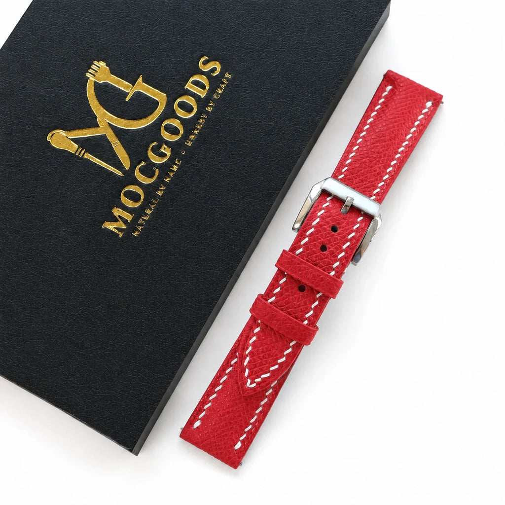 Red Epsom Leather Watch Strap