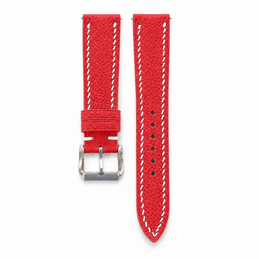 Red Epsom Leather Watch Strap
