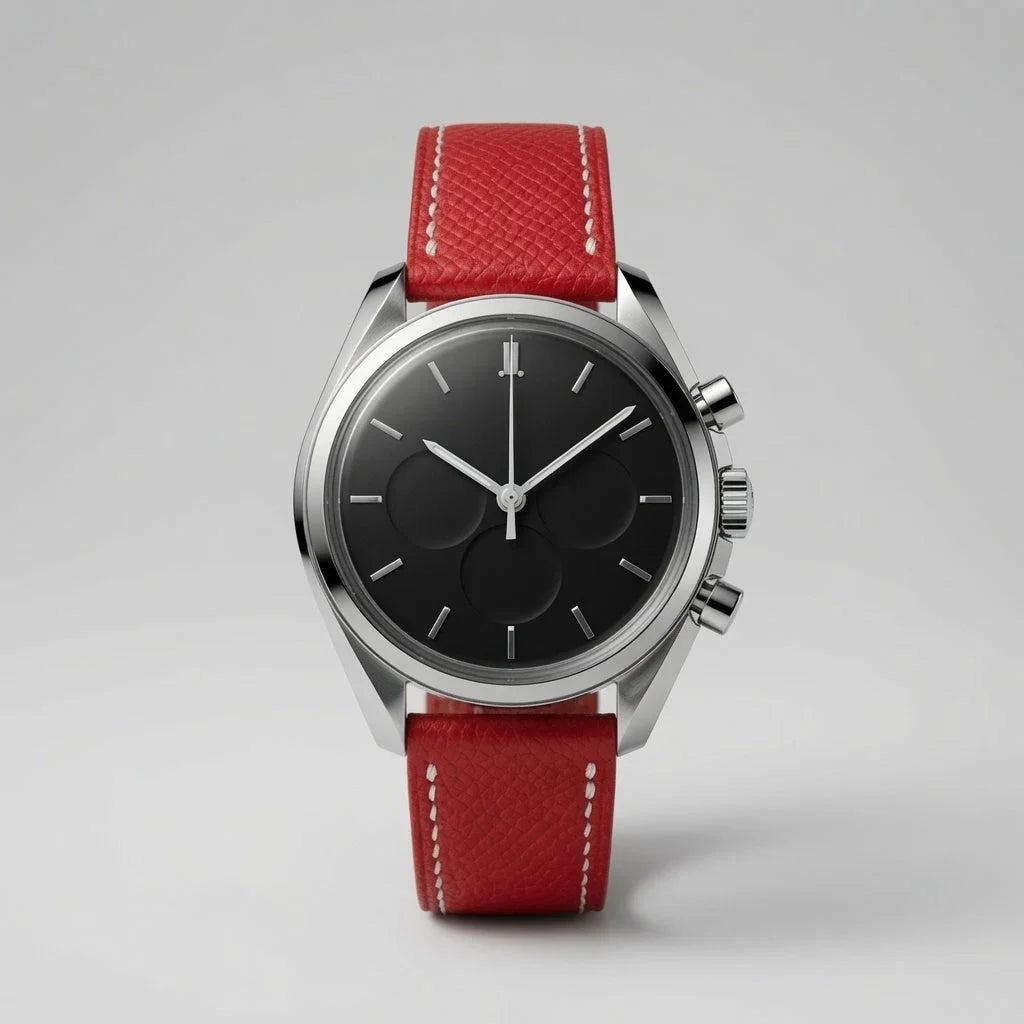 Red Epsom Leather Watch Strap