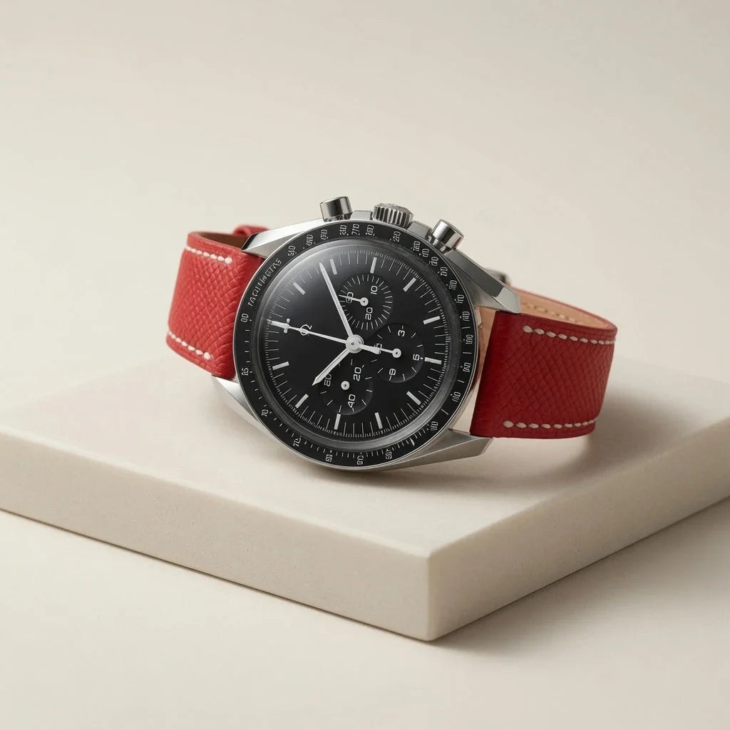 Red Epsom Leather Watch Strap