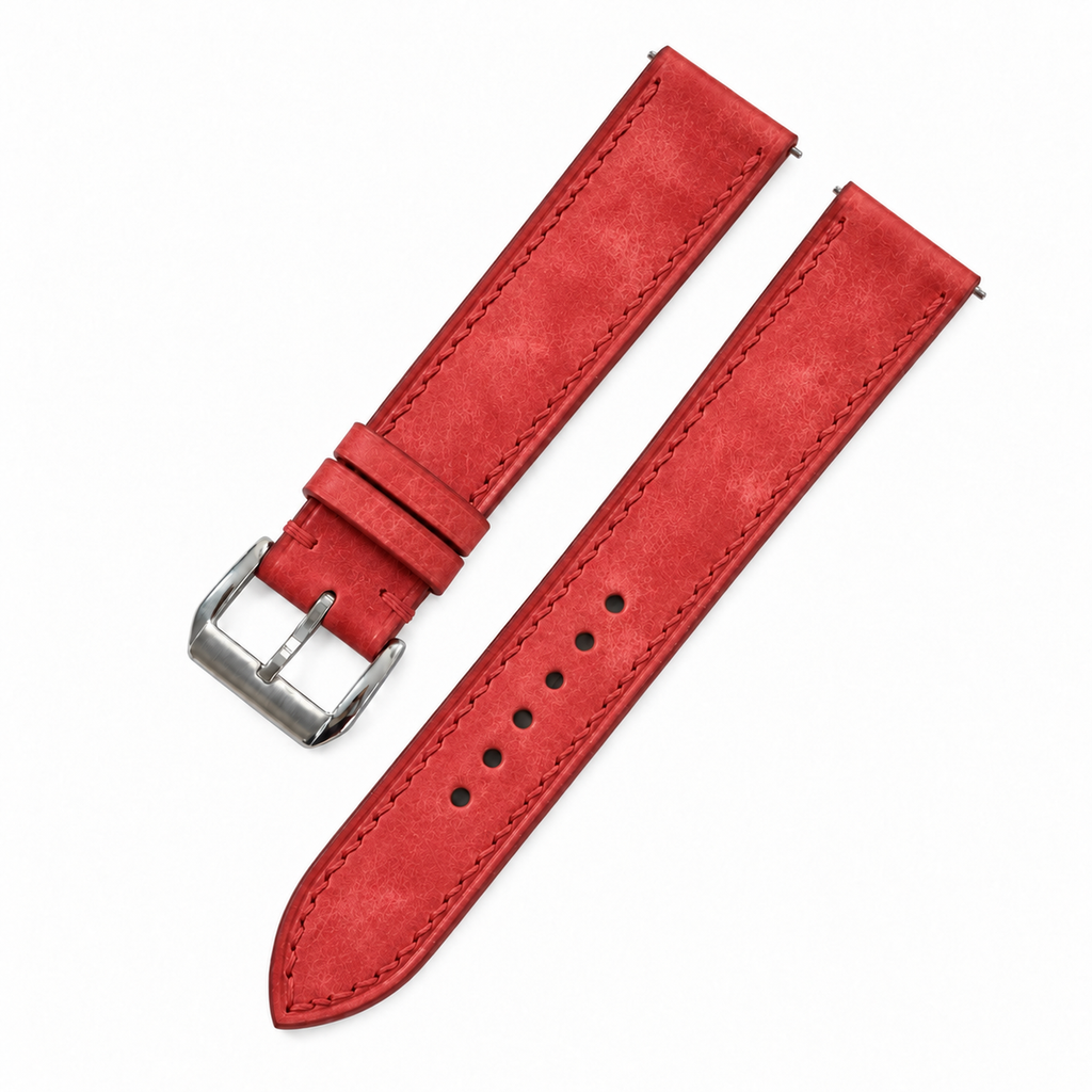 Red Pueblo Leather Watch Strap