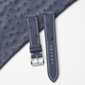 Slate Blue Ostrich Leather Watch Strap