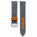 Blue Gray Sailcloth Canvas Watch Strap
