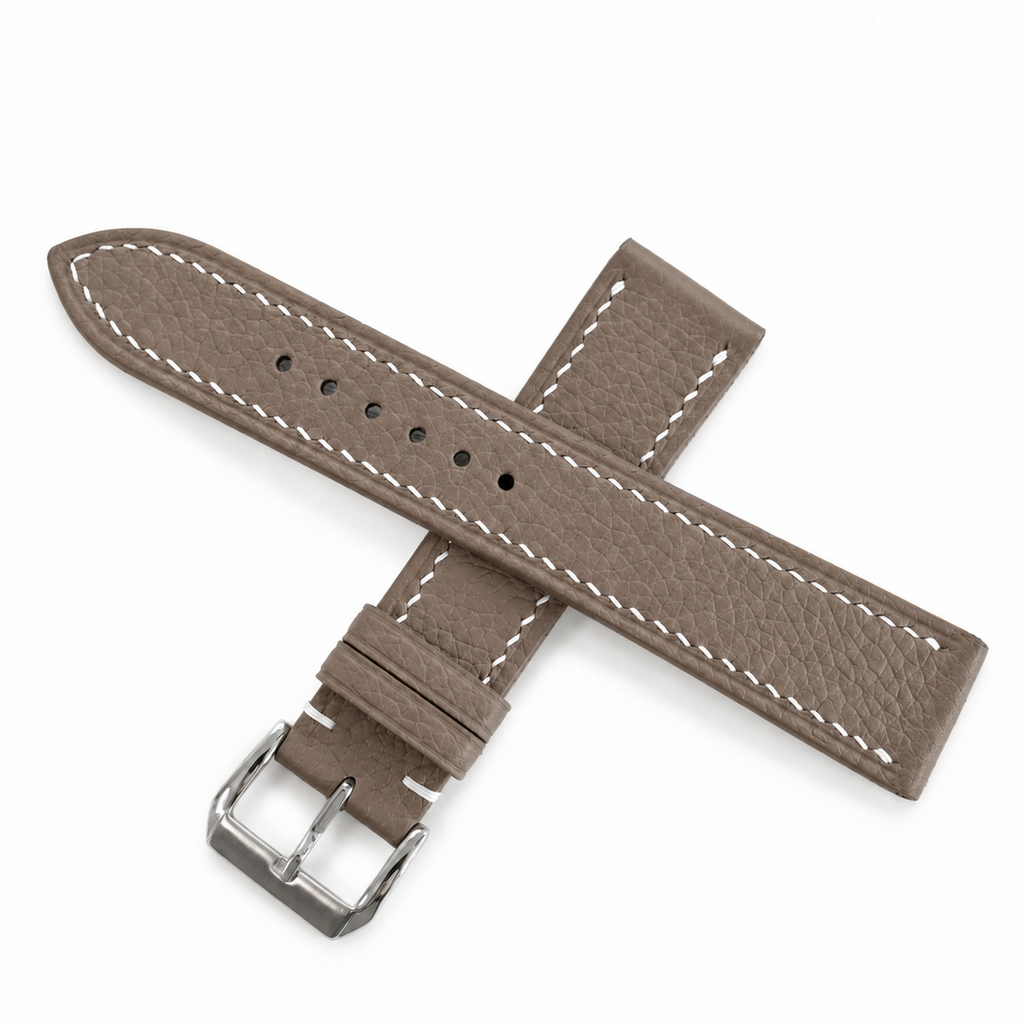 Taupe Togo Leather Watch Strap