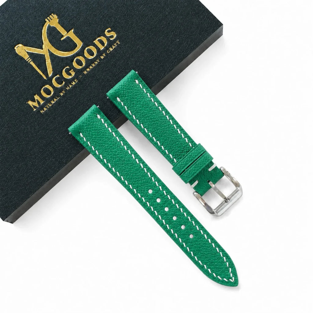 Teal Green Epsom Leather Watch Strap