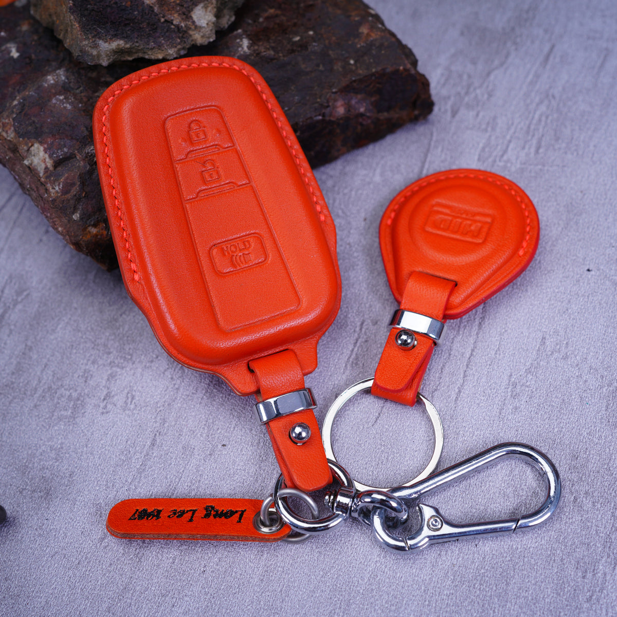 Custom Leather Key Fob Cover Compatible with Toyota 4Runner