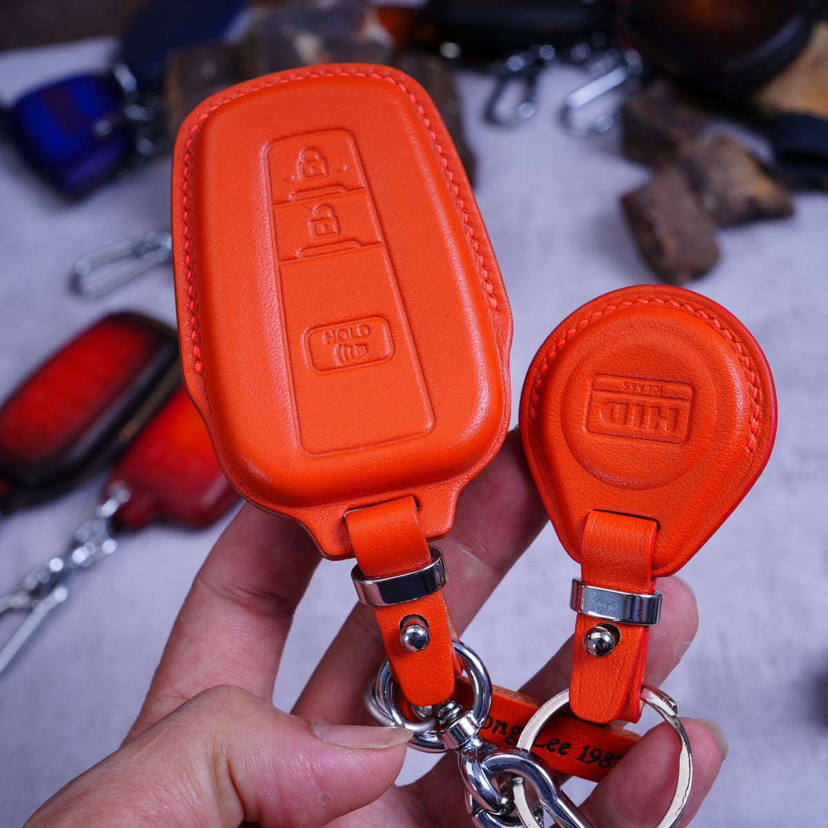 Custom Leather Key Fob Cover Compatible with Toyota 4Runner