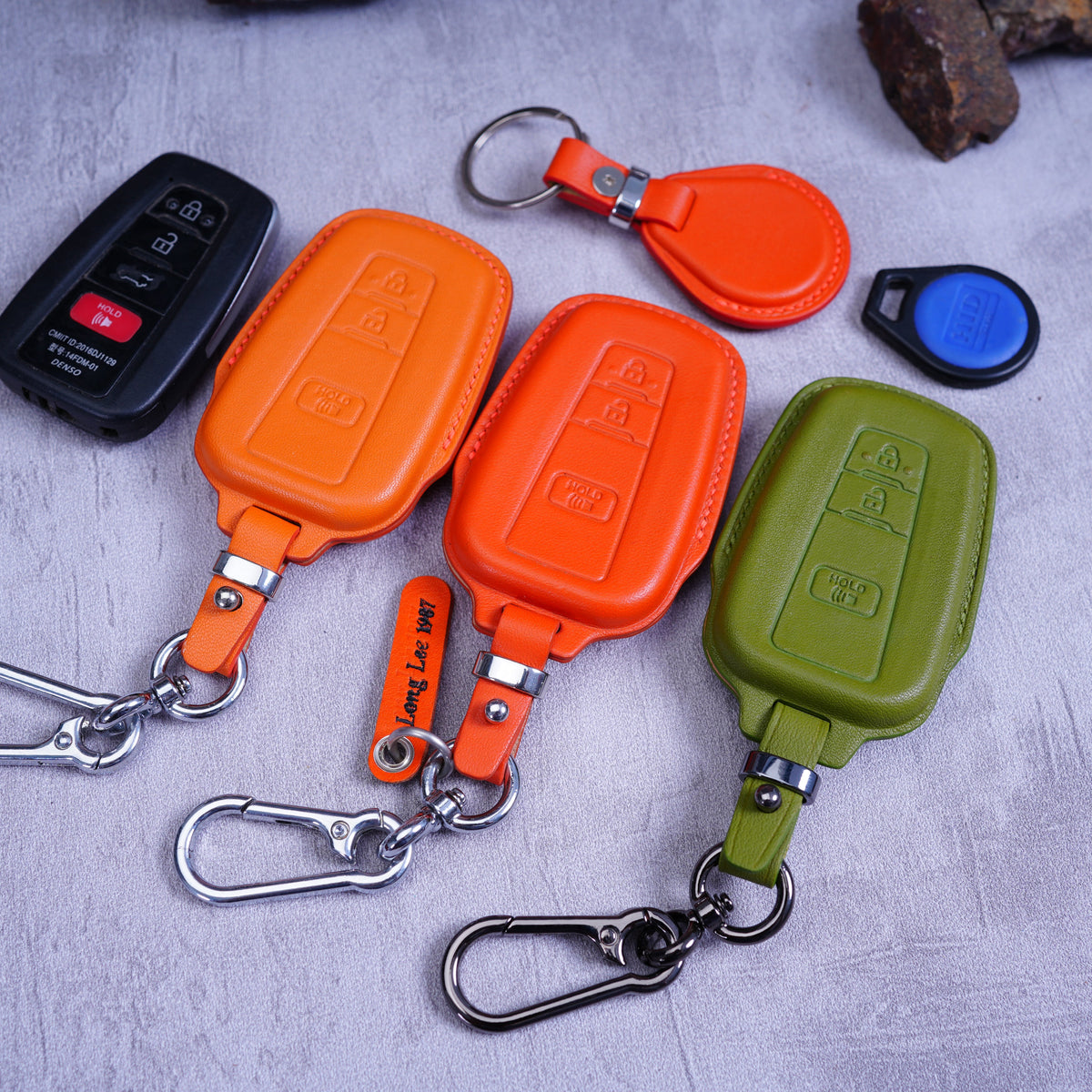 Custom Leather Key Fob Cover Compatible with Toyota 4Runner