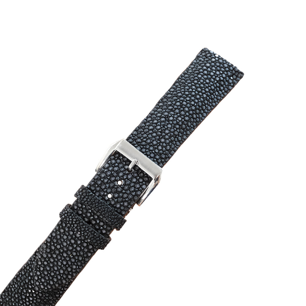 Vintage Black Stingray Leather Watch Strap