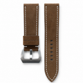 Vintage Brown Waxed Cowhide Leather Watch Strap
