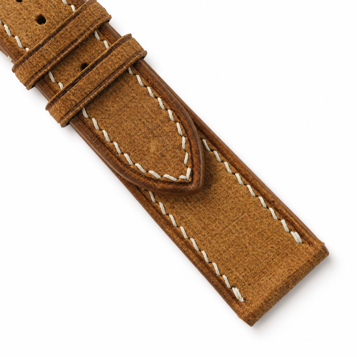 Vintage Tan Babele Leather Watch Strap
