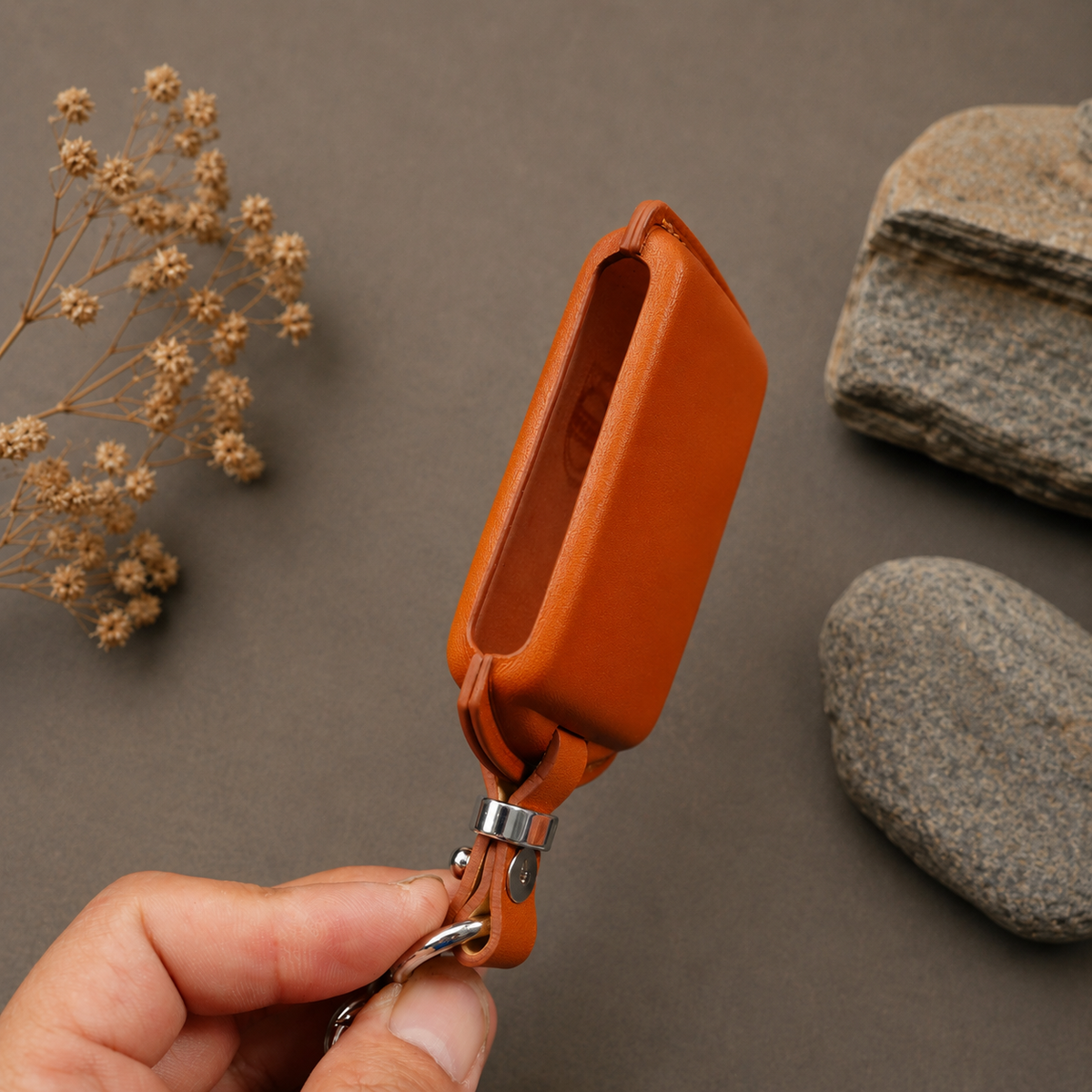 Custom Leather Key Fob Cover Compatible with Volvo - XC60, XC90, S60