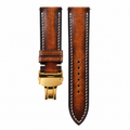 Whiskey Patina Vegetable Tanned Leather Watch Strap