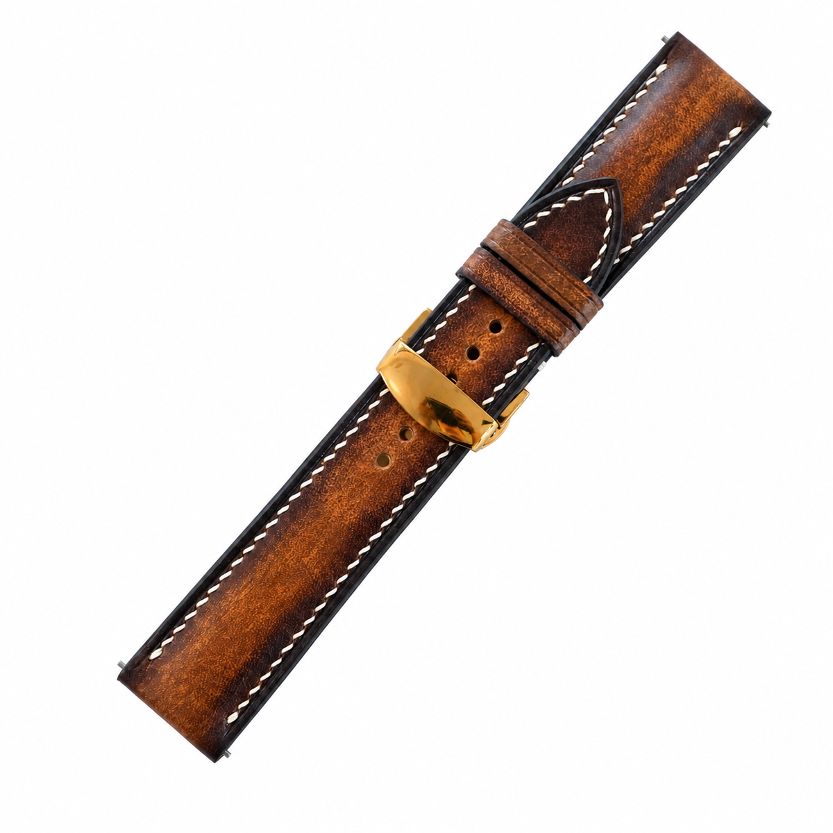 Whiskey Patina Vegetable Tanned Leather Watch Strap